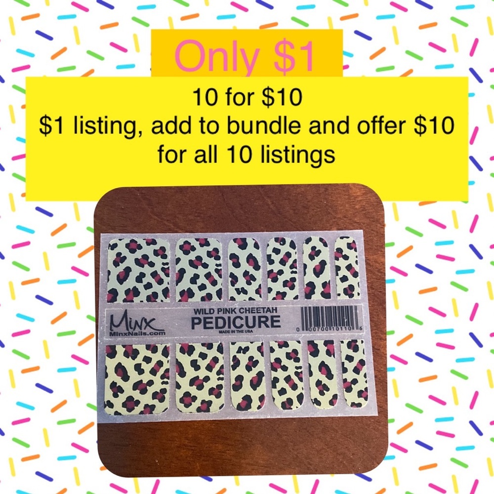 Minx nails Pedicure stickers